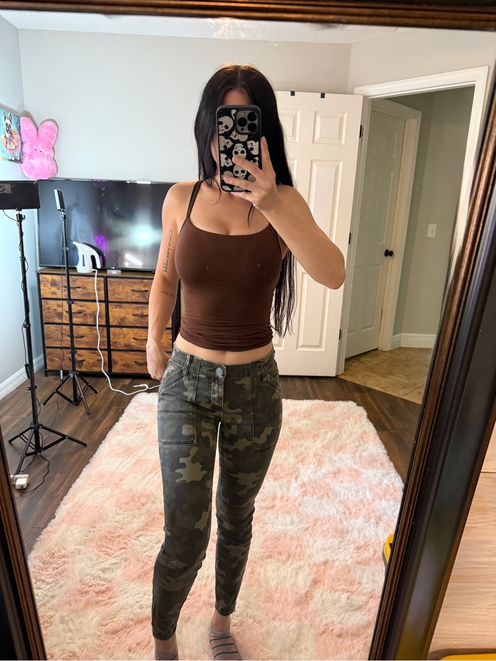 KUT from the Kloth Janet Ankle Cargo Skinny Womens Sz 2 Green Camo Utility Pants